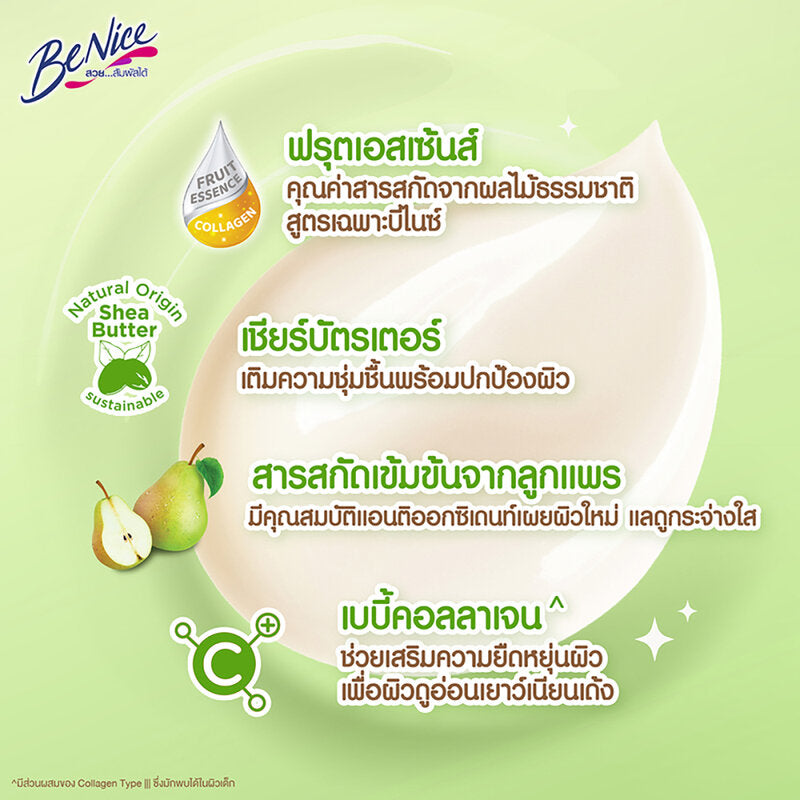 BeNice Glow & Moist Milky Pear Shea Butter Collagen Body Lotion 170ml