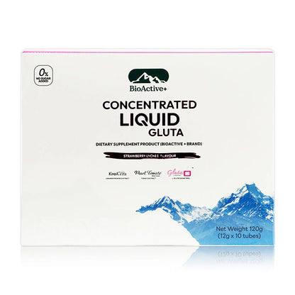 Bioactive+ Concentrated Liquid Gluta Strawberry Lychee Flavour 12g x 10 Tubes