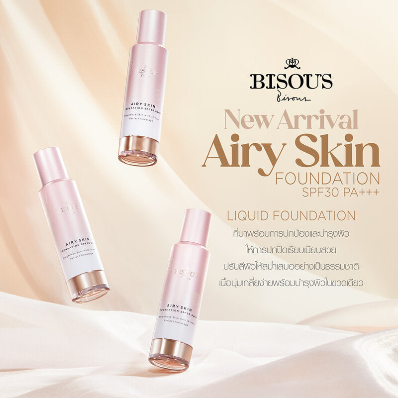 Bisous Bisous Airy Skin Foundation SPF30 PA+++ 30ml #01 Beige