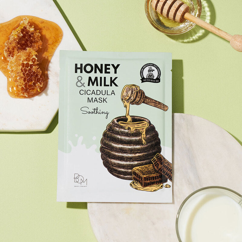 BOM Facial Mask - Honey and Milk Extracts for Soothing Care - Beauty Buddy