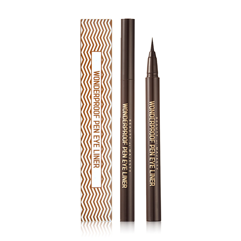 BOM Eyeliner Pen - Wonder Brown Waterproof Formula - Beauty Buddy