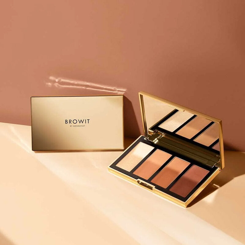 Browit Highlight and Contour Palette - Golden Shimmer Formula - Beauty Buddy