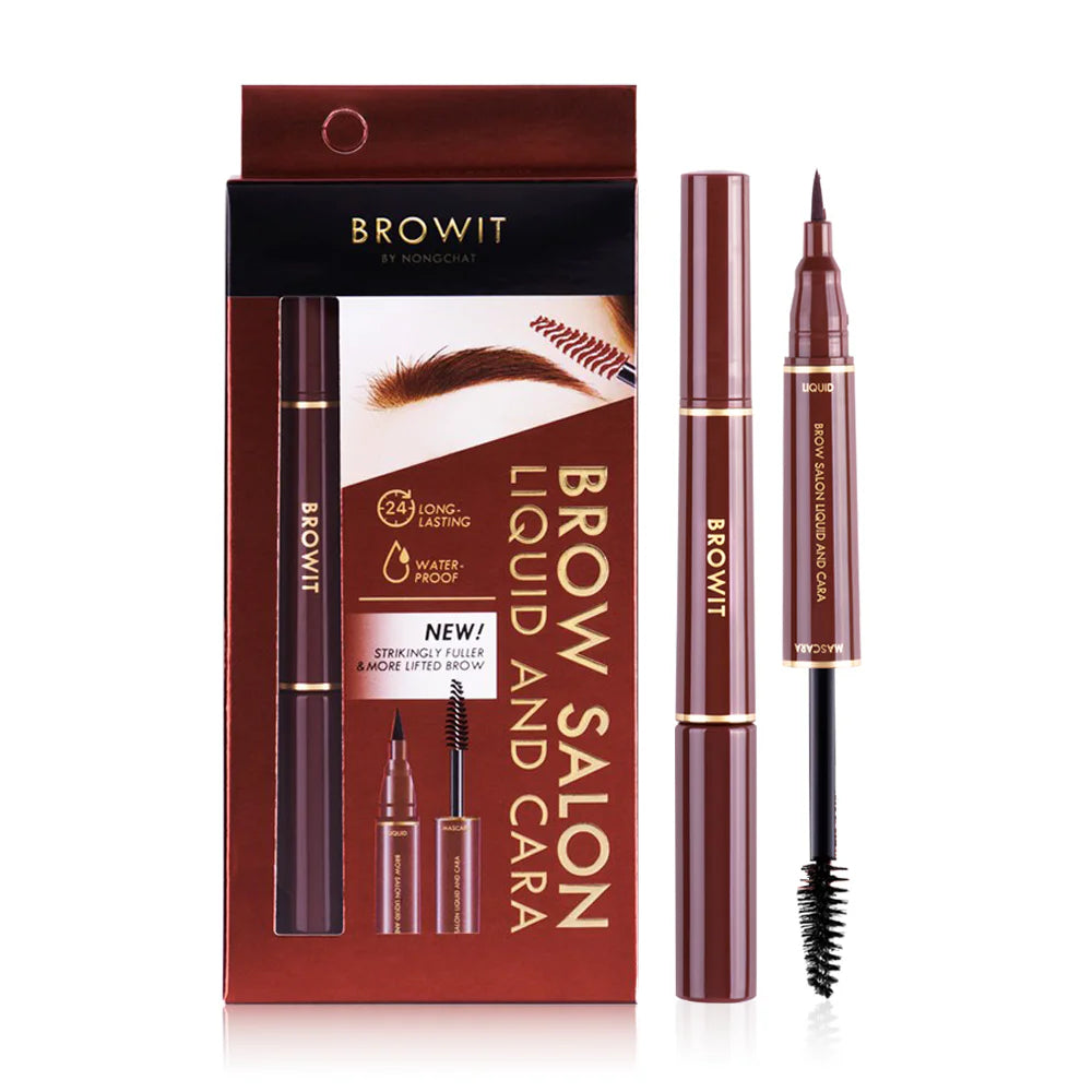 Browit Brow Salon Liquid - Cara #02 Gorgeous Brown Eyebrow Pen & Mascara - Beauty Buddy
