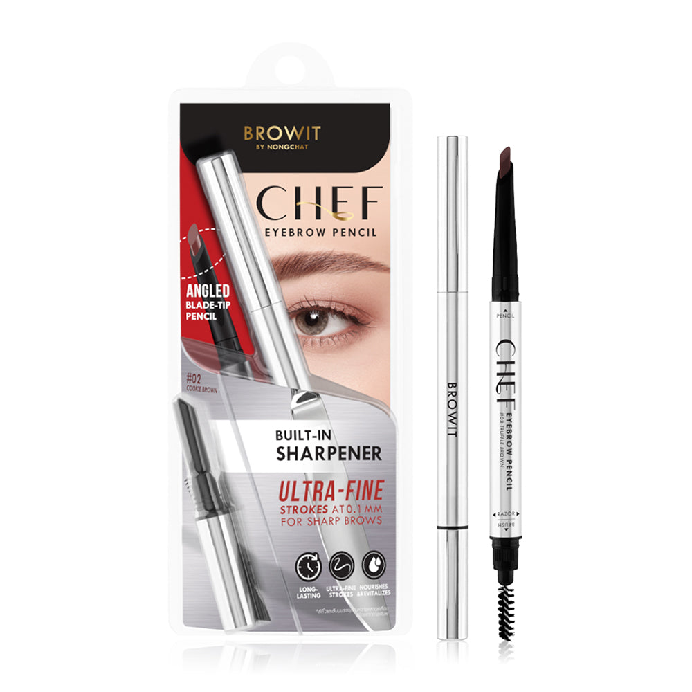 Browit Eyebrow Pencil - Cookie Brown, Slanted Blade, Waterproof - Beauty Buddy