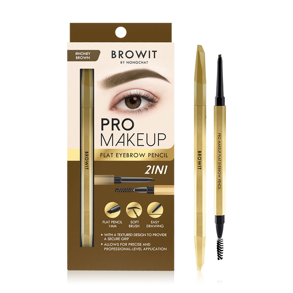 Browit Eyebrow Pencil - Flat Design in Honey Brown - Beauty Buddy