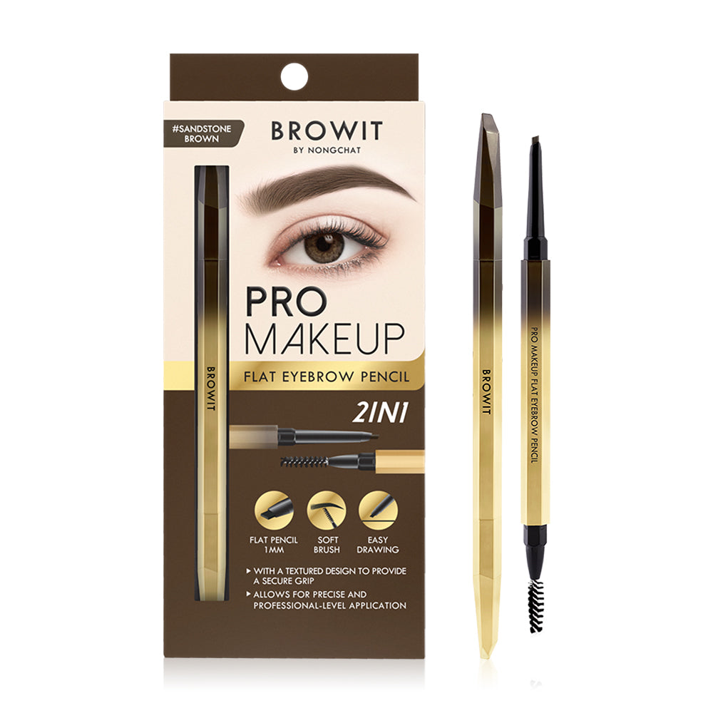 Browit Eyebrow Pencil - Flat Head Sandstone Brown 0.08g - Beauty Buddy