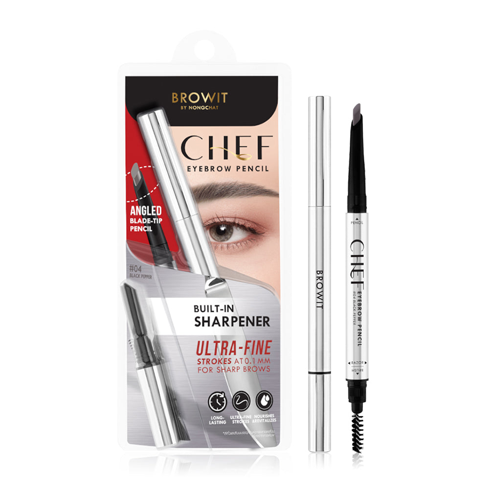 Browit Eyebrow Pencil - Slanted Blade #04 Black Pepper - Beauty Buddy