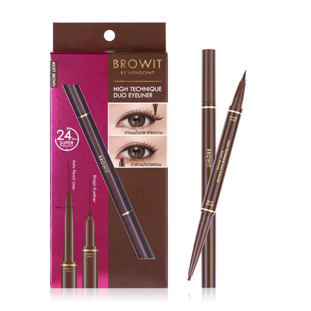 Browit Eyeliner Duo - Soft Brown with Magic Tip and Pencil - Beauty Buddy