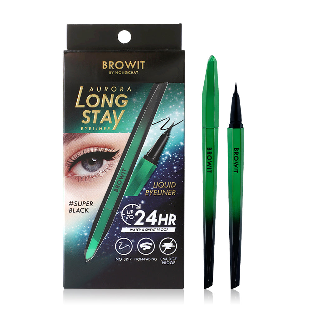 Browit Eyeliner - Long Stay Super Black with Easy-Control Brush - Beauty Buddy