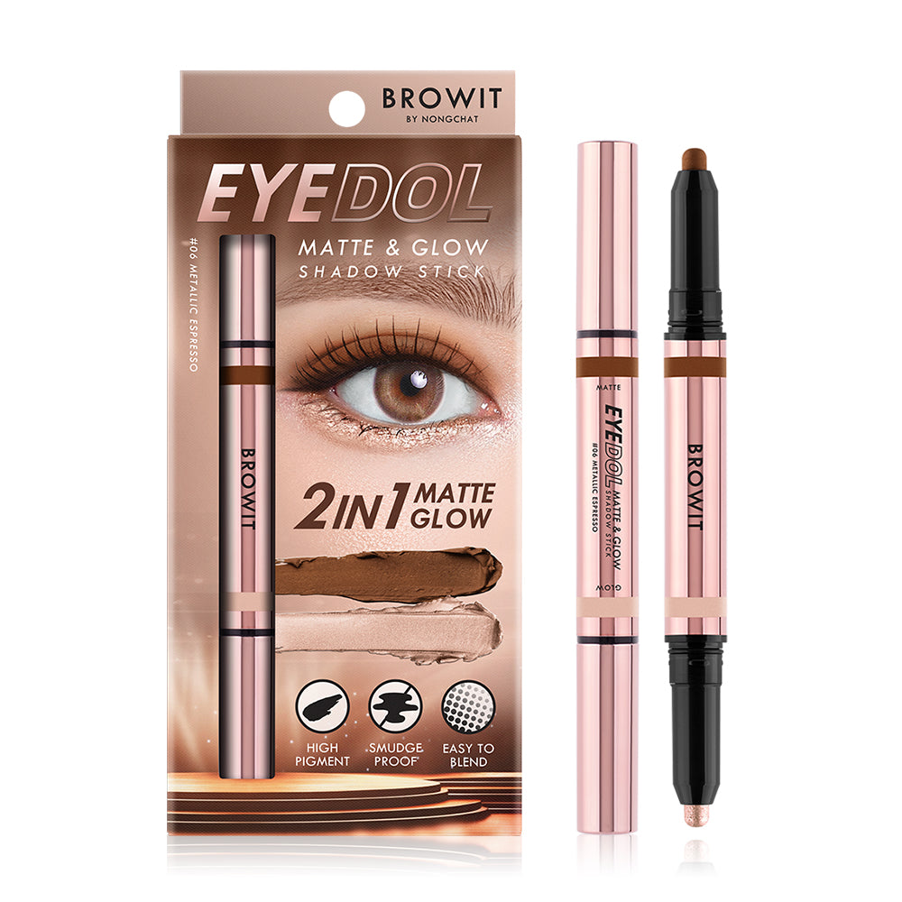 Browit Shadow Stick - Matte & Glow in Metallic Espresso - Beauty Buddy