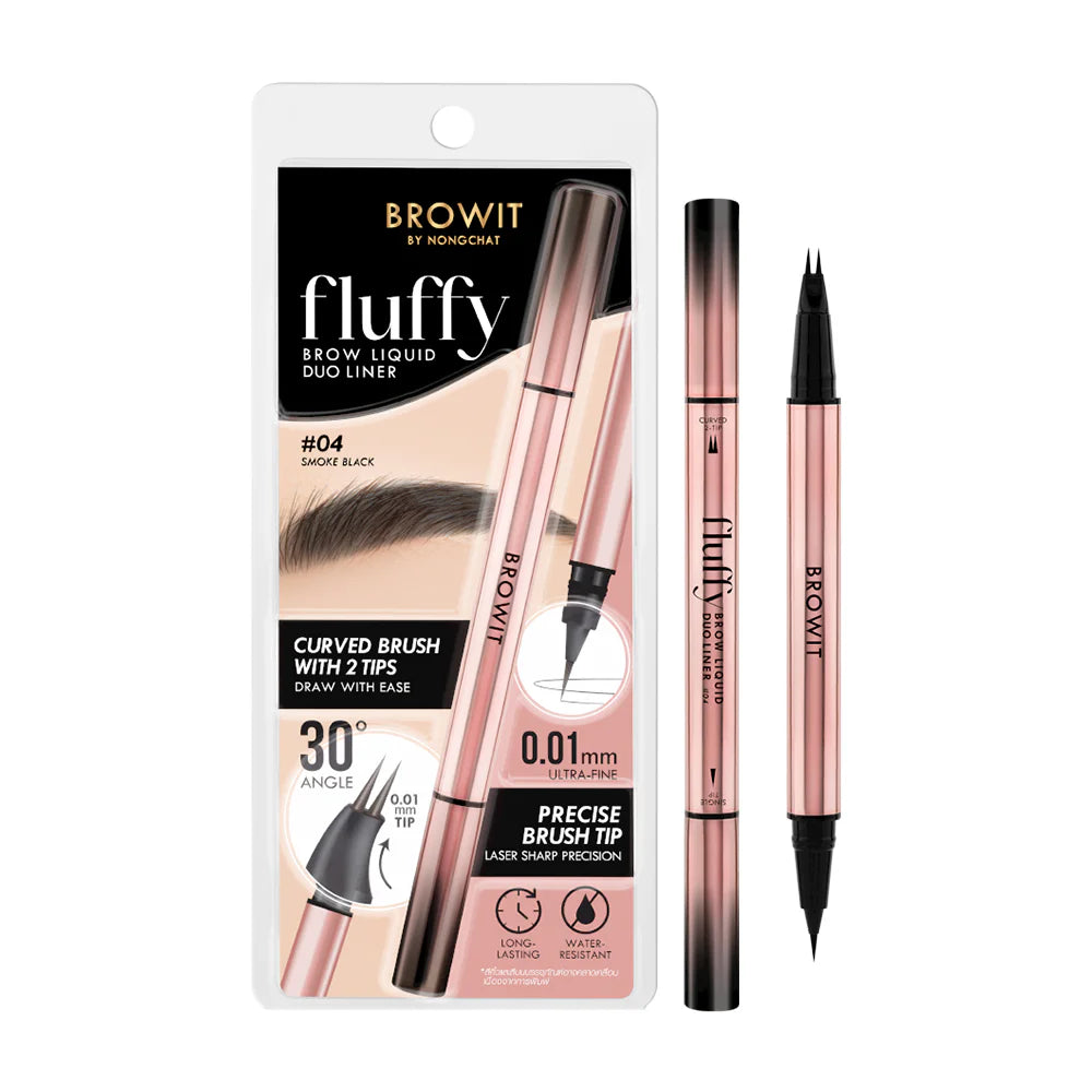 Browit Fluffy Brow Liquid Duo Liner 0.3ml + 0.3ml #04 Smoke Black