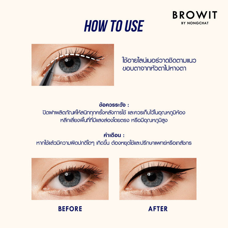 Browit Fast Flow Pro Eyeliner 0.55ml #01 Black Mood