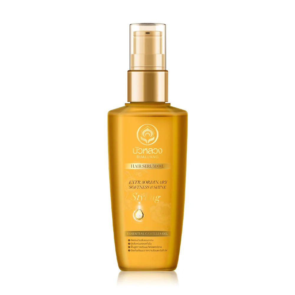 Bualuang Hair Serum Oil Extraordinary Softness & Shine Essential Camellia Oil 85ml