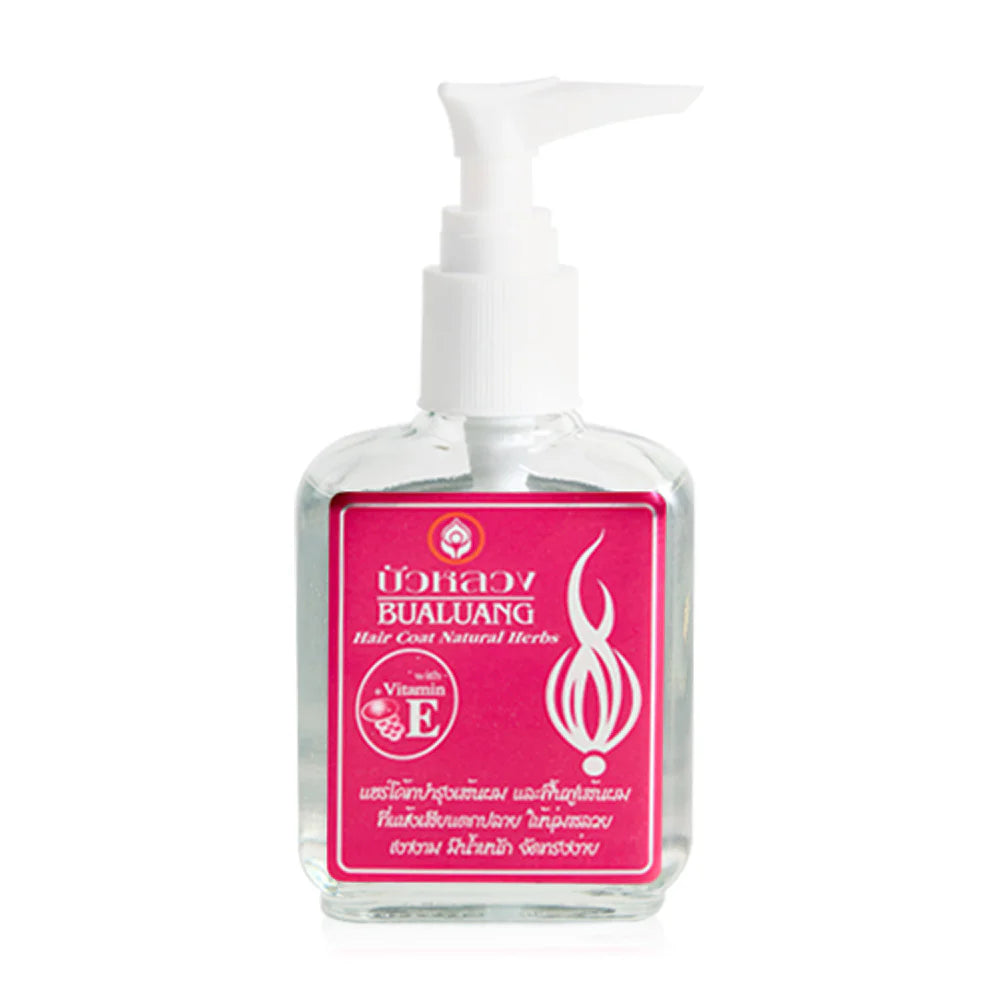 Bualuang Silky Natural Herbs Vitamin E+ Pink Flora Hair Serum 85ml