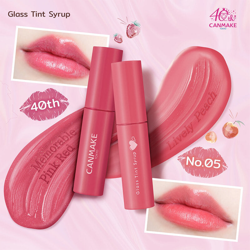 Canmake Glass Tint Syrup 3.1g #40th Memorable Pink Red