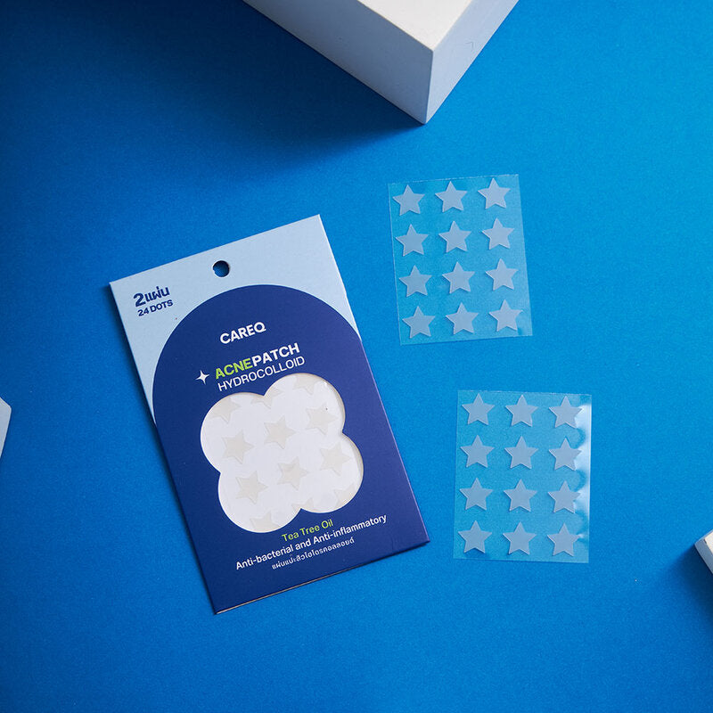 CAREQ Acne Patch Hydrocolloid 24 Dots 0.25 mm #Translucent Star
