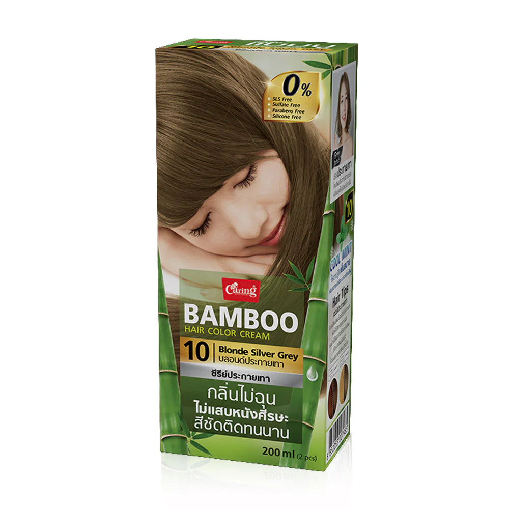 Caring Bamboo Hair Color Cream 100ml #10 Blonde Silver Gray