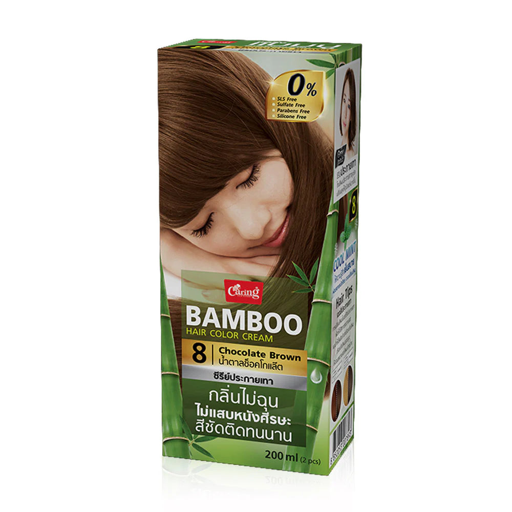 Caring Bamboo Hair Color Cream 100ml #8 Chocolate Brown