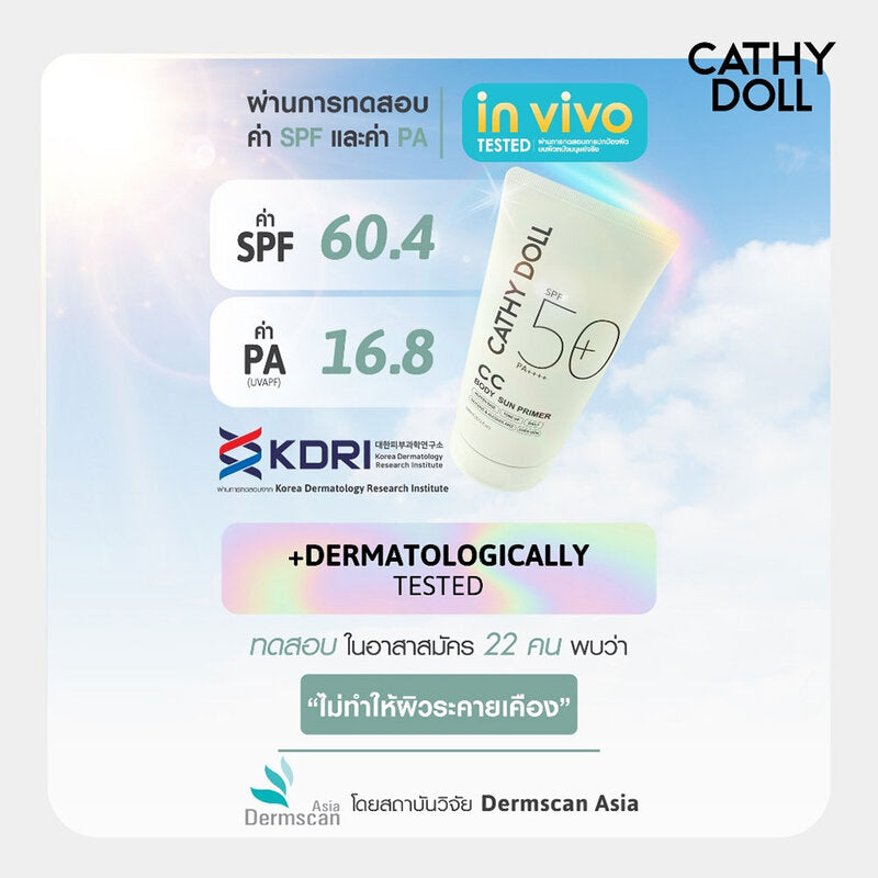 Cathy Doll CC Body Sun Primer SPF50+ PA++++ 140ml #Green Base
