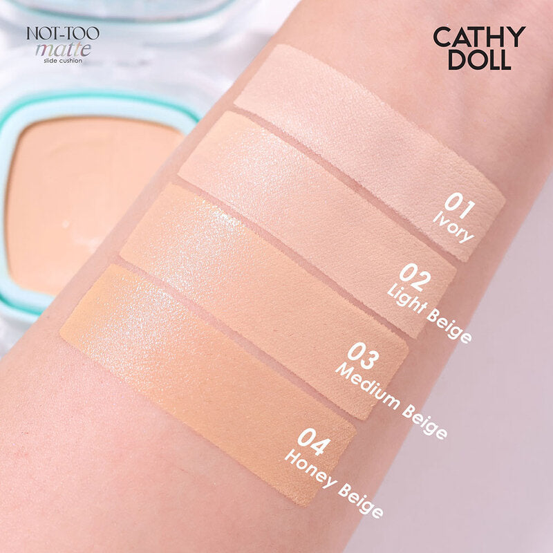 Cathy Doll Not-Too Matte Slide Cushion SPF50+ PA+ 12g #01 Ivory