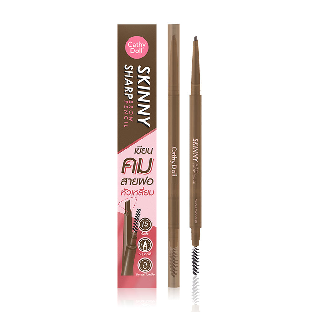 Cathy Doll Brow Pencil - 0.06g Light Chocolate, Automatic & Waterproof - Beauty Buddy