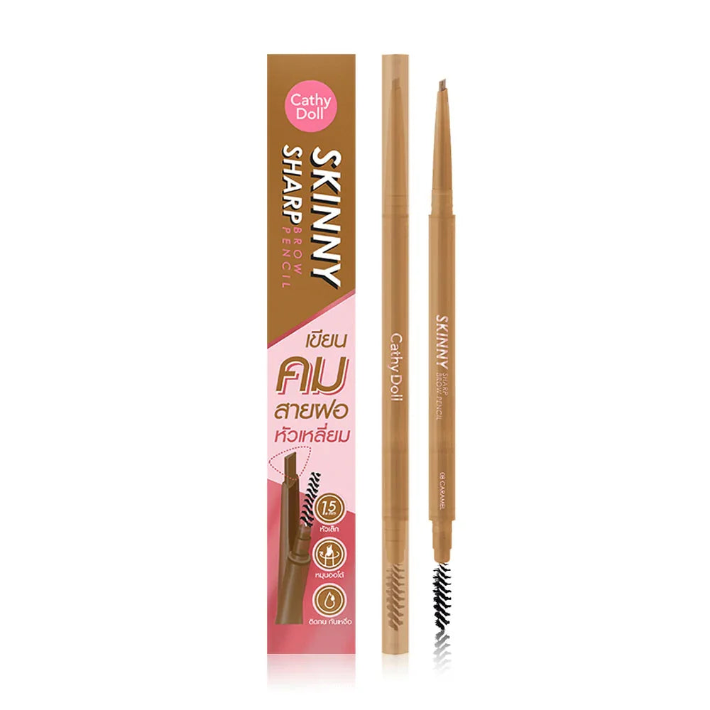 Cathy Doll Brow Pencil - Automatic Slim Square Head #08 Caramel - Beauty Buddy