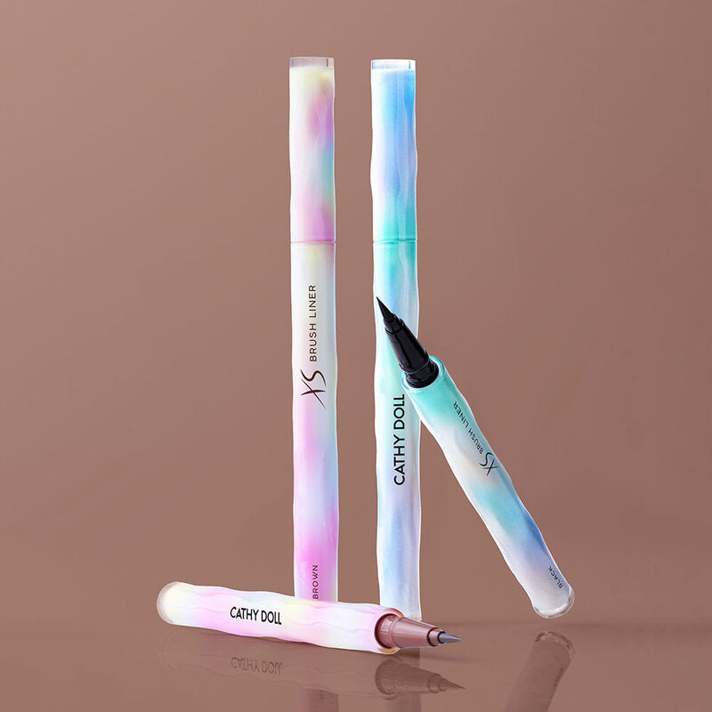 Cathy Doll Brush Liner - Brown Waterproof Eyeliner 0.6ml - Beauty Buddy