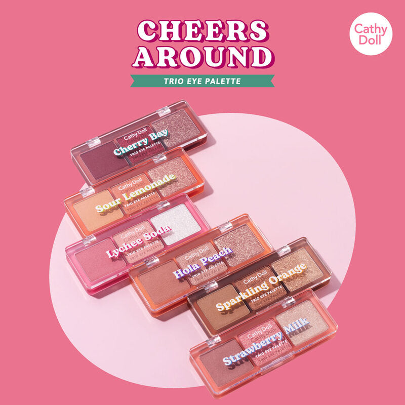 Cathy Doll Eye Palette - Cheers Around Trio in Sparkling Orange - Beauty Buddy