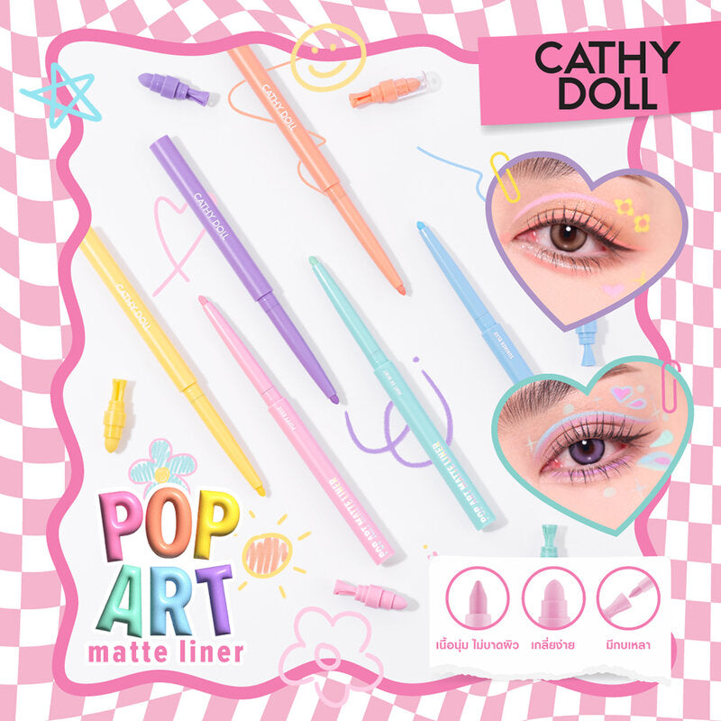 Cathy Doll Matte Liner - Poppy Rose Colorful Eyeliner - Beauty Buddy