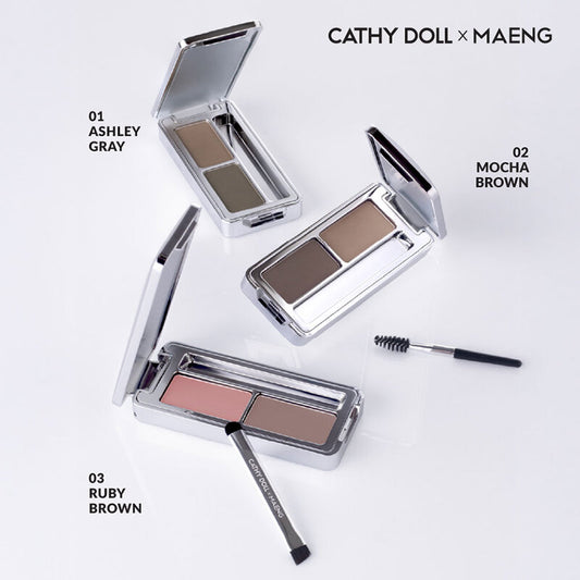 Cathy Doll x Maeng Artist Eyebrow Powder [1.8g + 1.8g] #01 Ashley Gray