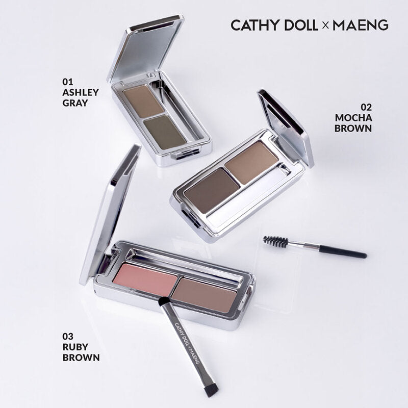 Cathy Doll x Maeng Artist Eyebrow Powder 1.8g + 1.8g #03 Ruby Brown
