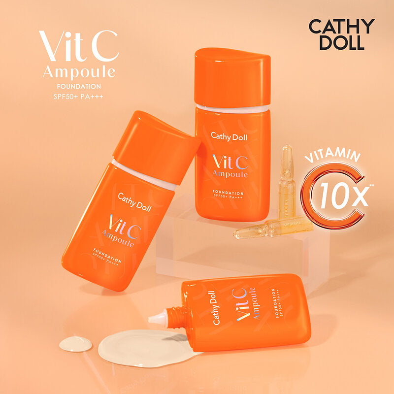 Cathy Doll Foundation - Vitamin C Ampoule SPF50+ #04 Honey Beige - Beauty Buddy