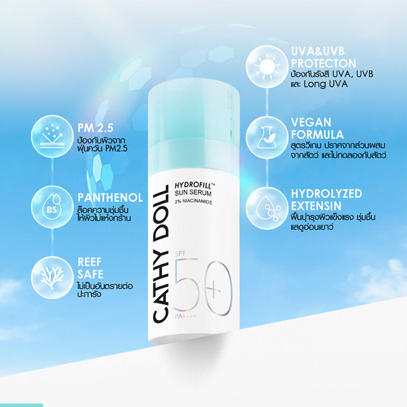 Cathy Doll Hydrofill Sun Serum SPF50+ PA++++ 10ml