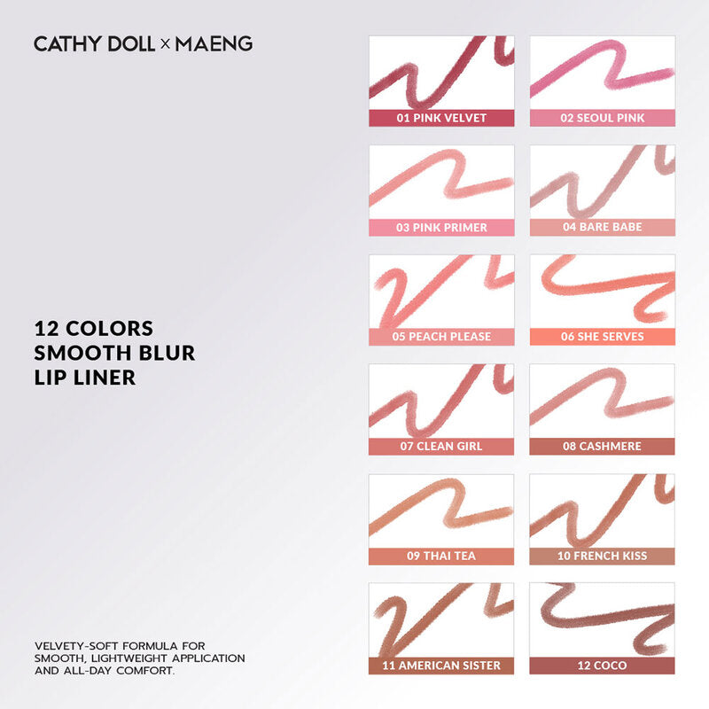 Cathy Doll x Maeng Smooth Blur Lip Liner 0.4g #12 Coco