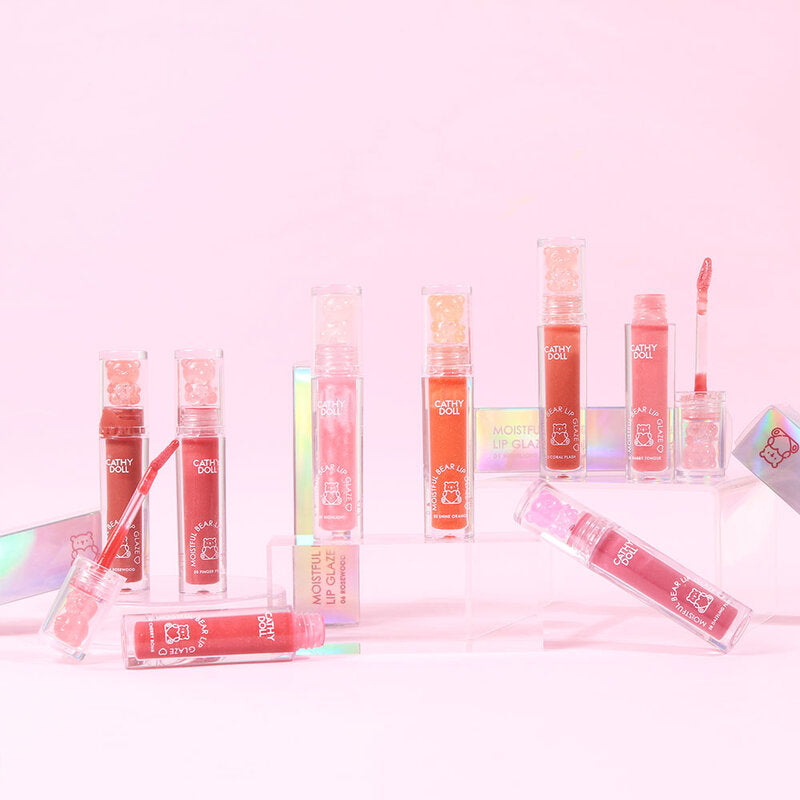 Cathy Doll Lip Glaze - Moistful Bear #03 Coral Flash - Beauty Buddy