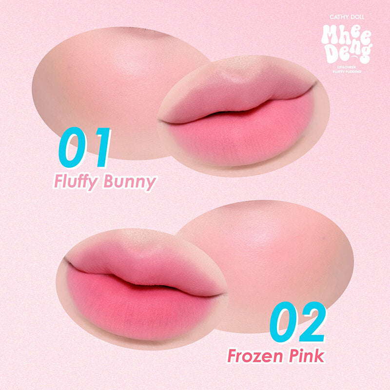 Cathy Doll Mhee Deng Lip & Cheek Fluffy Pudding 8g #02 Frozen Pink