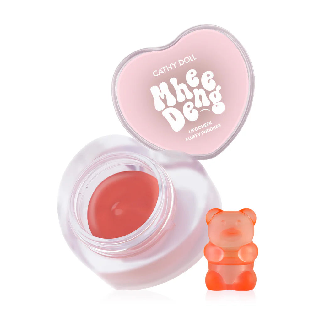 Cathy Doll Mhee Deng Lip & Cheek Fluffy Pudding 8g #04 Bouncy Peach