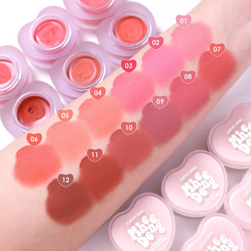 Cathy Doll Mhee Deng Lip & Cheek Fluffy Pudding 8g #10 Warm Fig