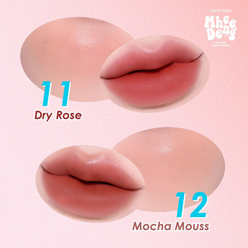 Cathy Doll Mhee Deng Lip & Cheek Fluffy Pudding 8g #12 Mocha Mousse