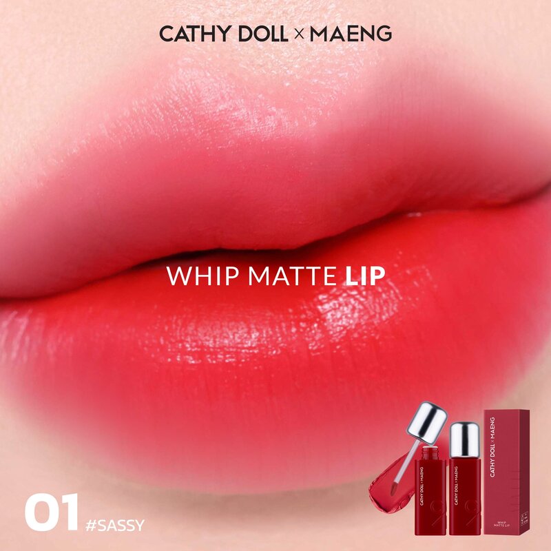Cathy Doll x Maeng Whip Matte Lip 2.8g #01 Sassy