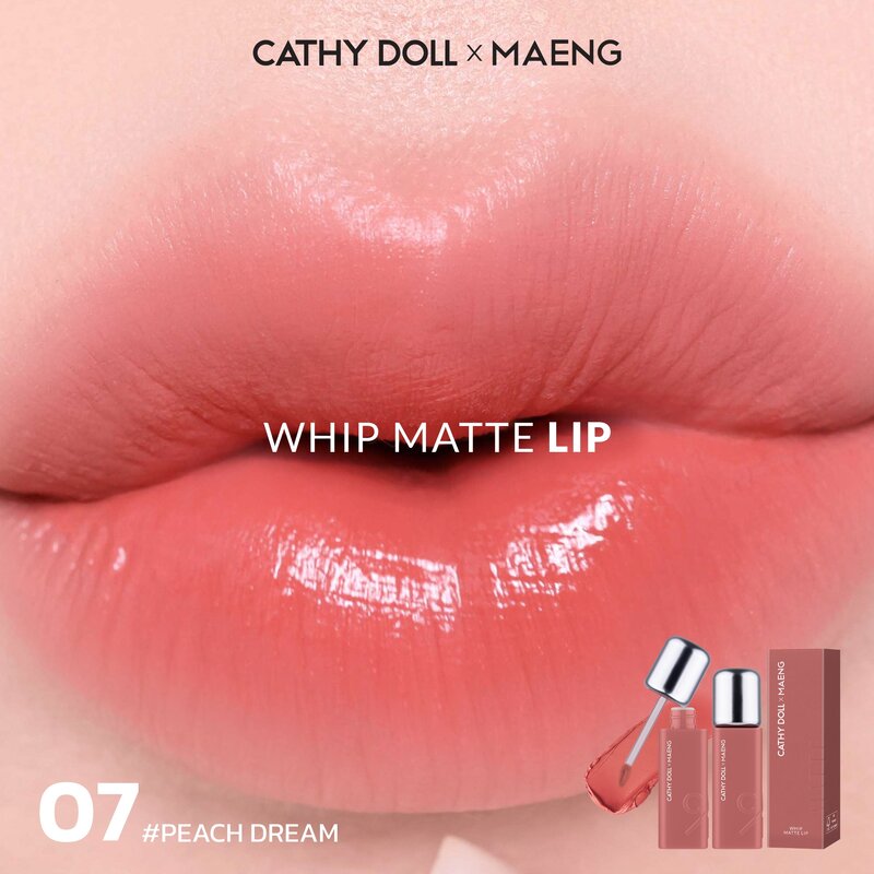 Cathy Doll x Maeng Whip Matte Lip 2.8g #07 Peach Dream