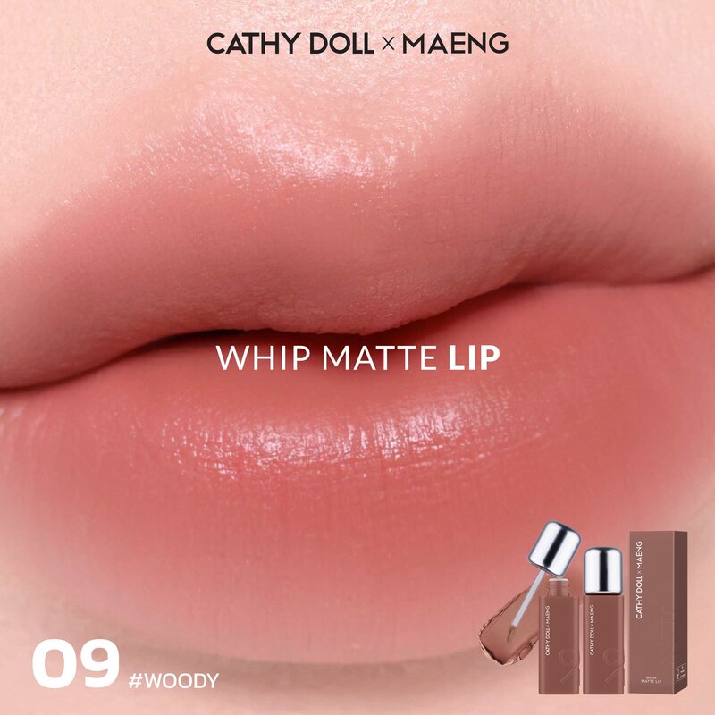 Cathy Doll x Maeng Whip Matte Lip 2.8g #09 Woody