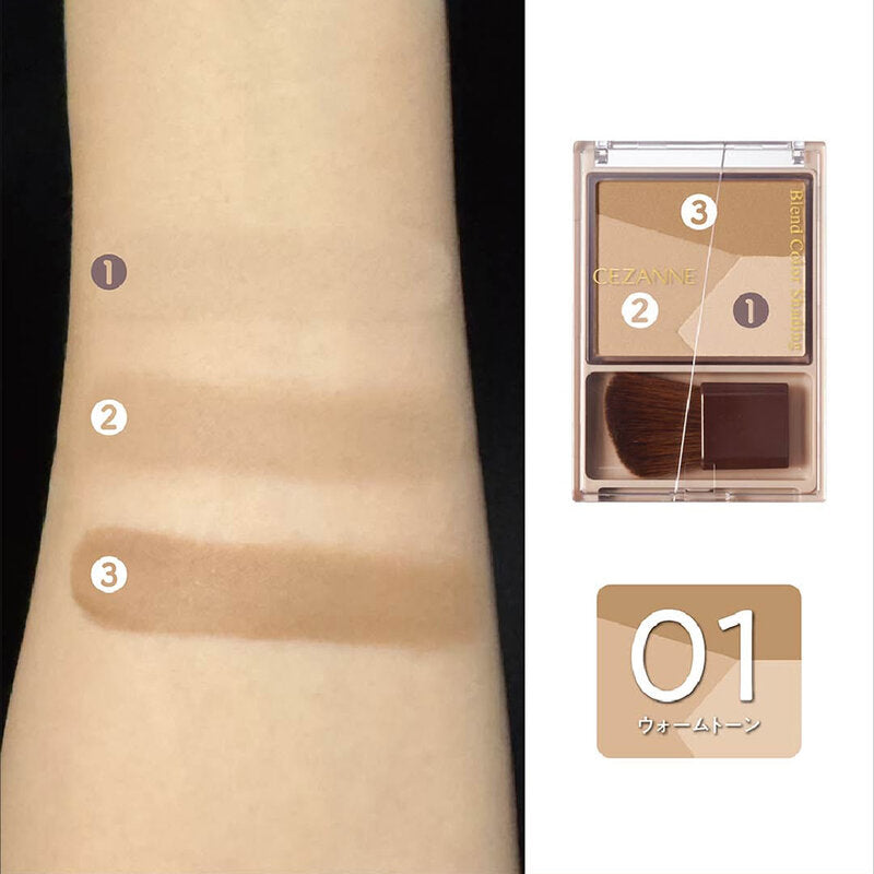 Cezanne Blend Color Shading 5g #01 Warm Tone Contour Palette