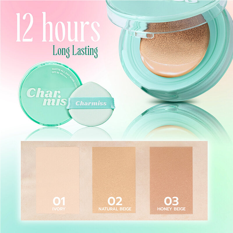 Charmiss Matte All Day Acne Cushion SPF50 PA++++ 8g #02 Natural Beige