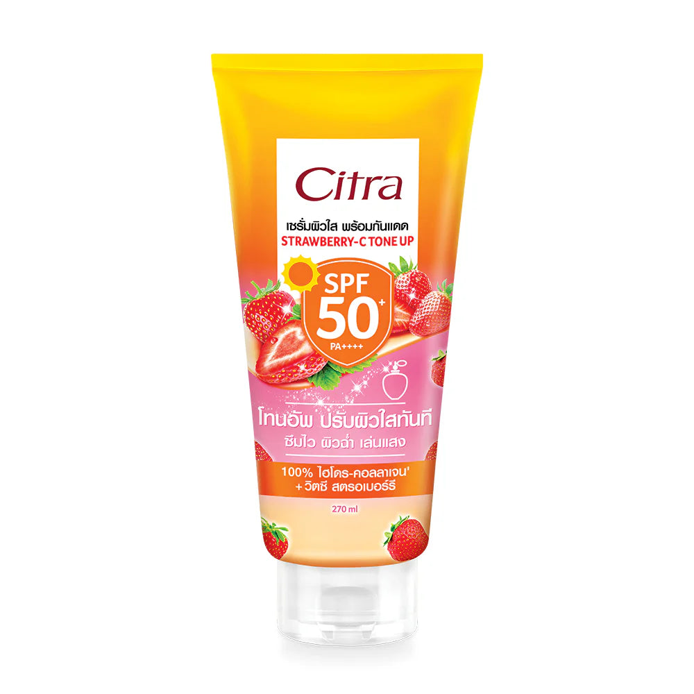 Citra Strawberry-C Tone Up SPF50+ PA+ 270ml Body Sunscreen Serum