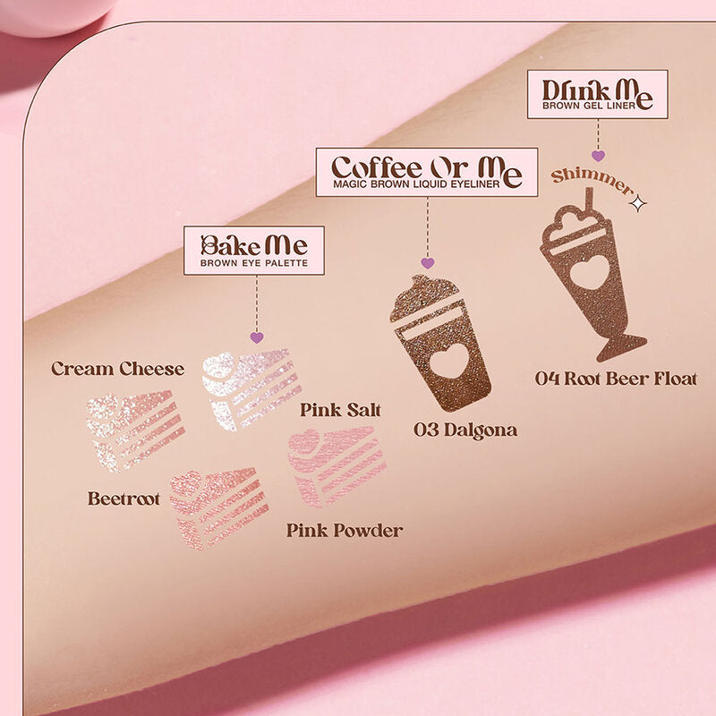 Cosluxe Bake Me Brown Eye Palette 3.6g #02 Pink Velvet