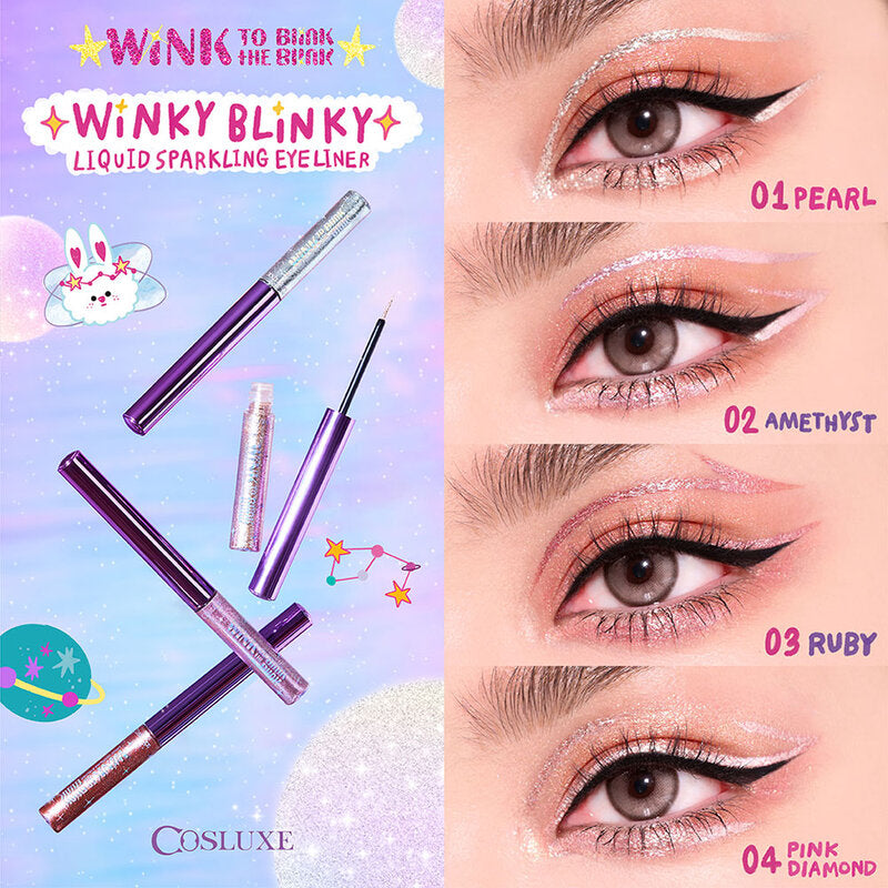 Cosluxe Winky Blinky Liquid Sparkling Eyeliner 3g #01 Pearl