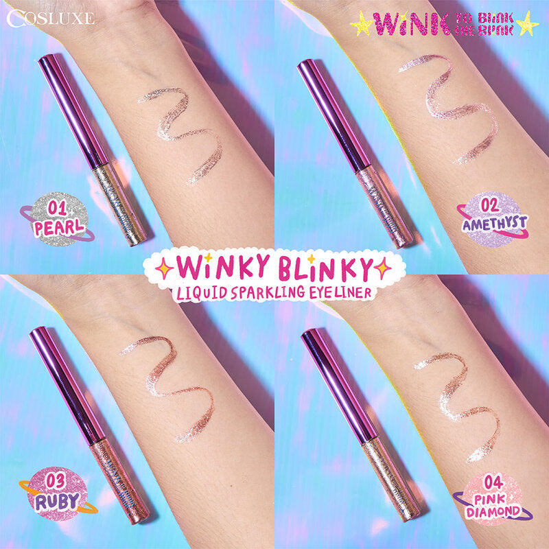Cosluxe Winky Blinky Liquid Sparkling Eyeliner 3g #04 Pink Diamond