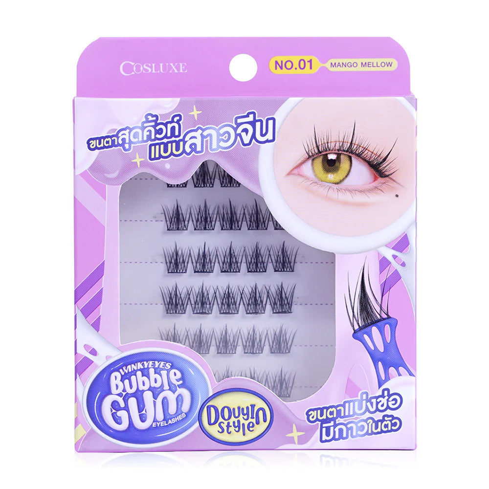 Cosluxe Winky Eyes Bubble Gum Eyelashes 30pcs #01 Mango Mellow