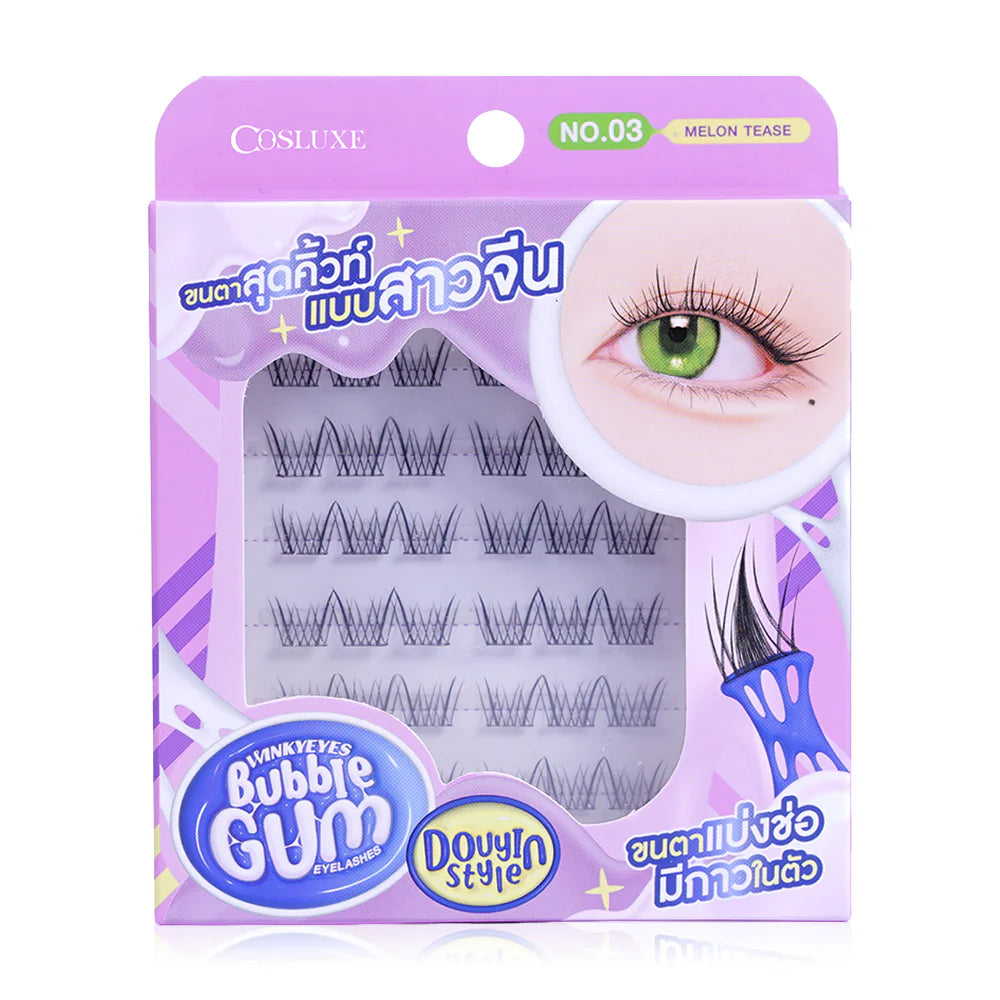 Cosluxe Winky Eyes Bubble Gum Eyelashes 36pcs #03 Melon Tease